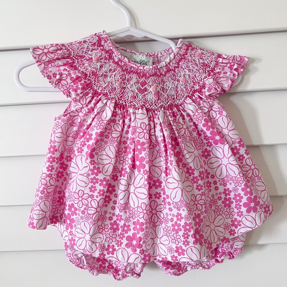 Pink Floral Baby Dress